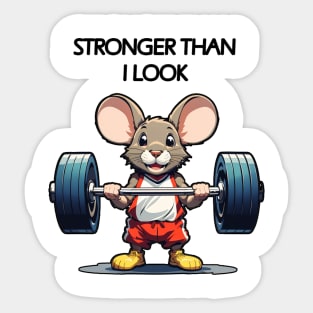 Cute Mouse at the Gym Sticker